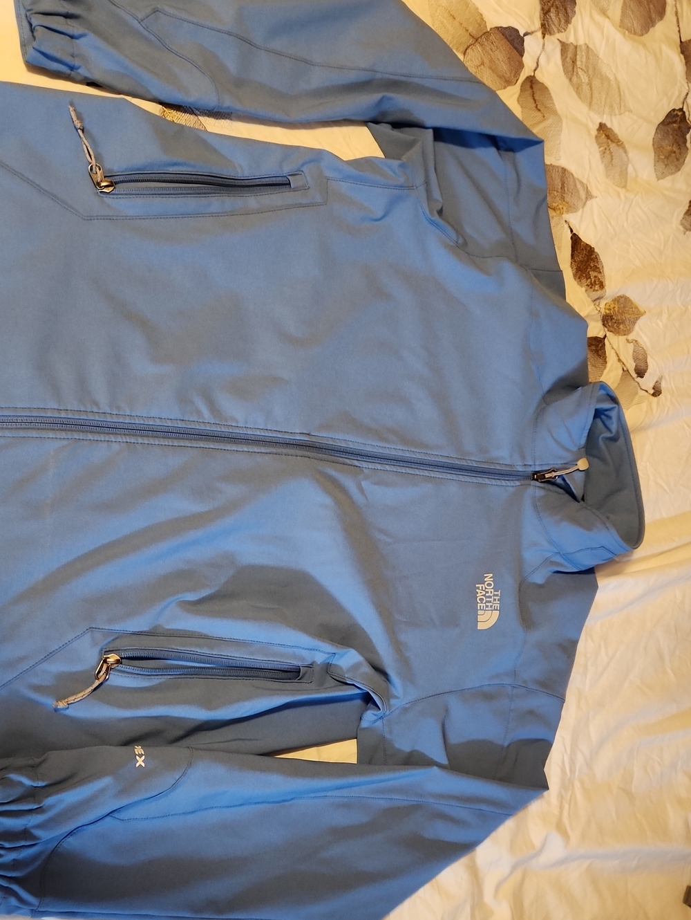 The North Face Womens Light Blue Softshell Performance Jacket